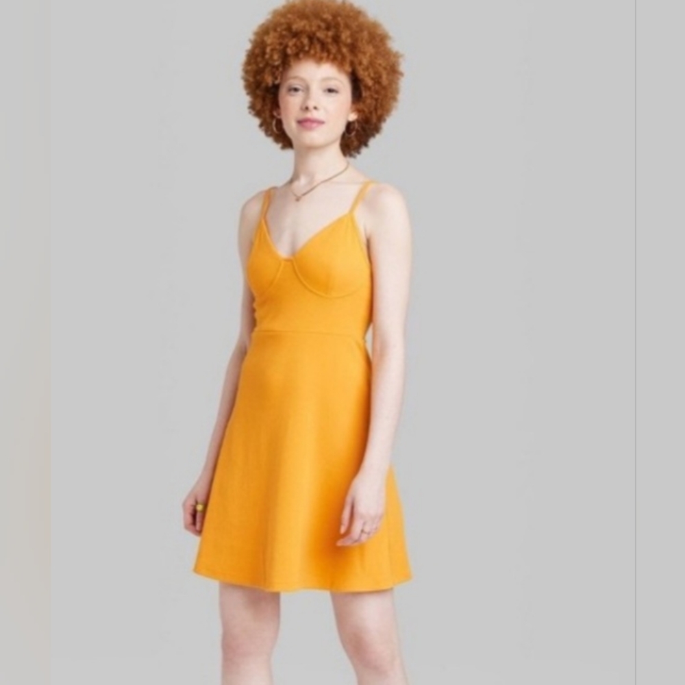 WILD FABLE RIBBED SKATER TANK DRESS SIZE L NWT